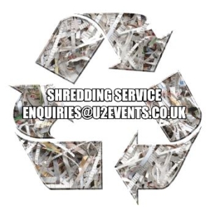 U2 Events shredding service logo